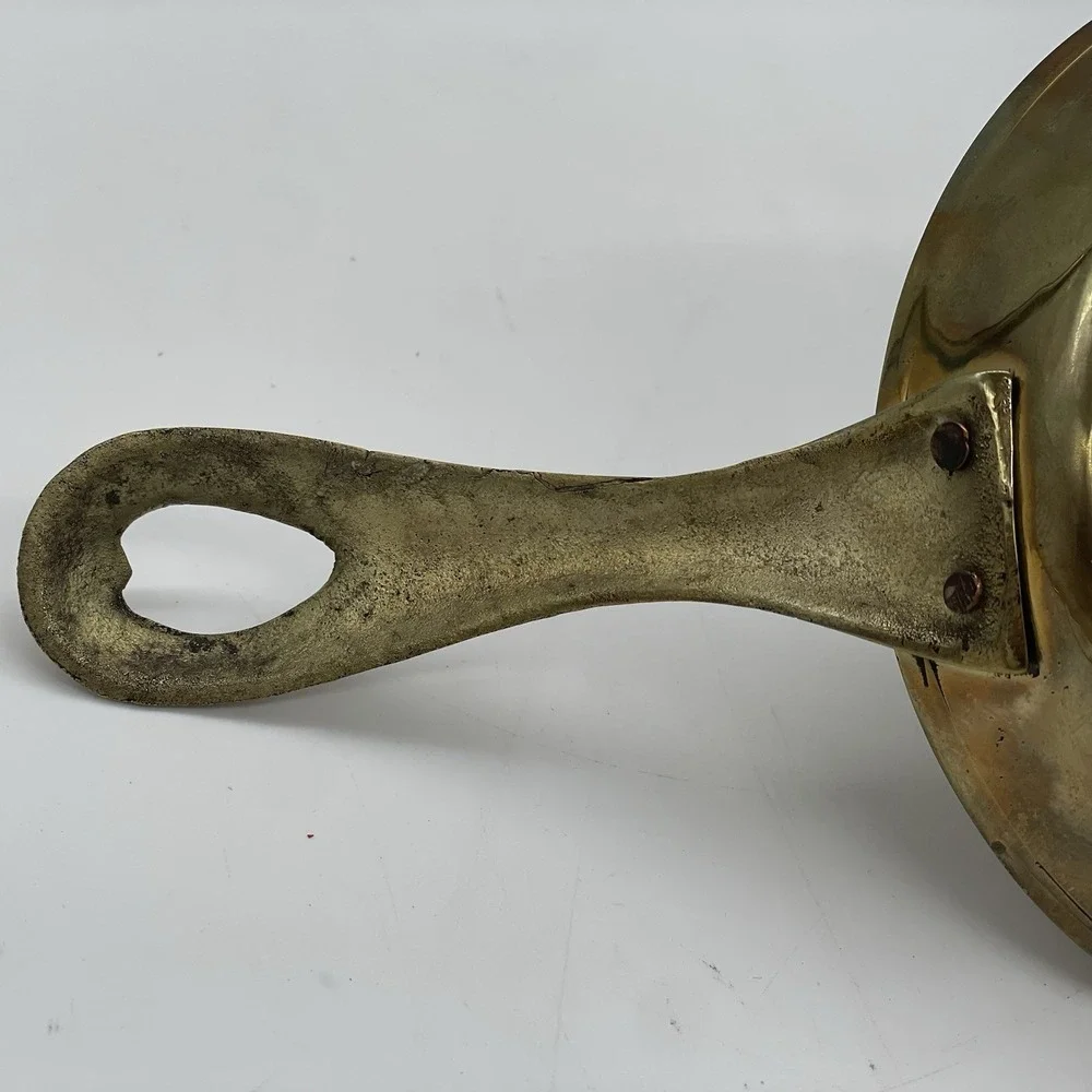Vintage Solid Brass Frying Pan Drip Pan Candle‎ Holder Made In India